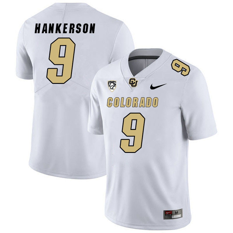 Men #9 Anthony Hankerson Colorado Buffaloes College Football Jerseys Stitched Sale-White